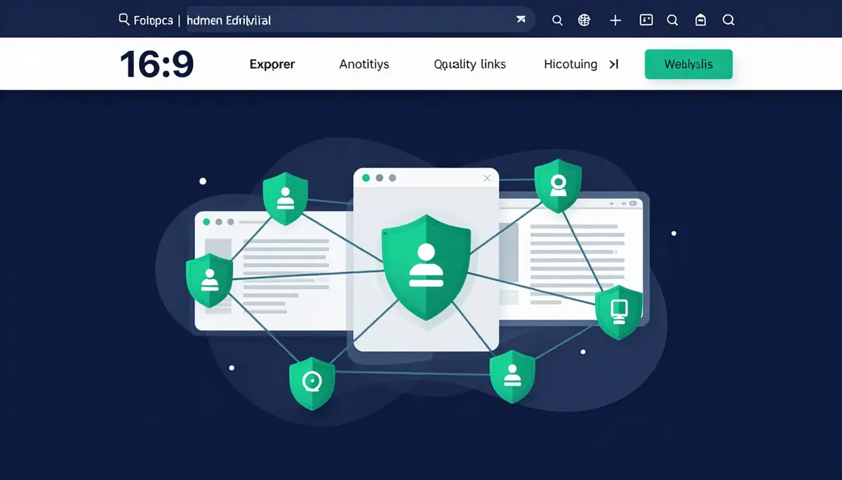 Illustration of a backlink network and quality assessment for competitor link analysis
