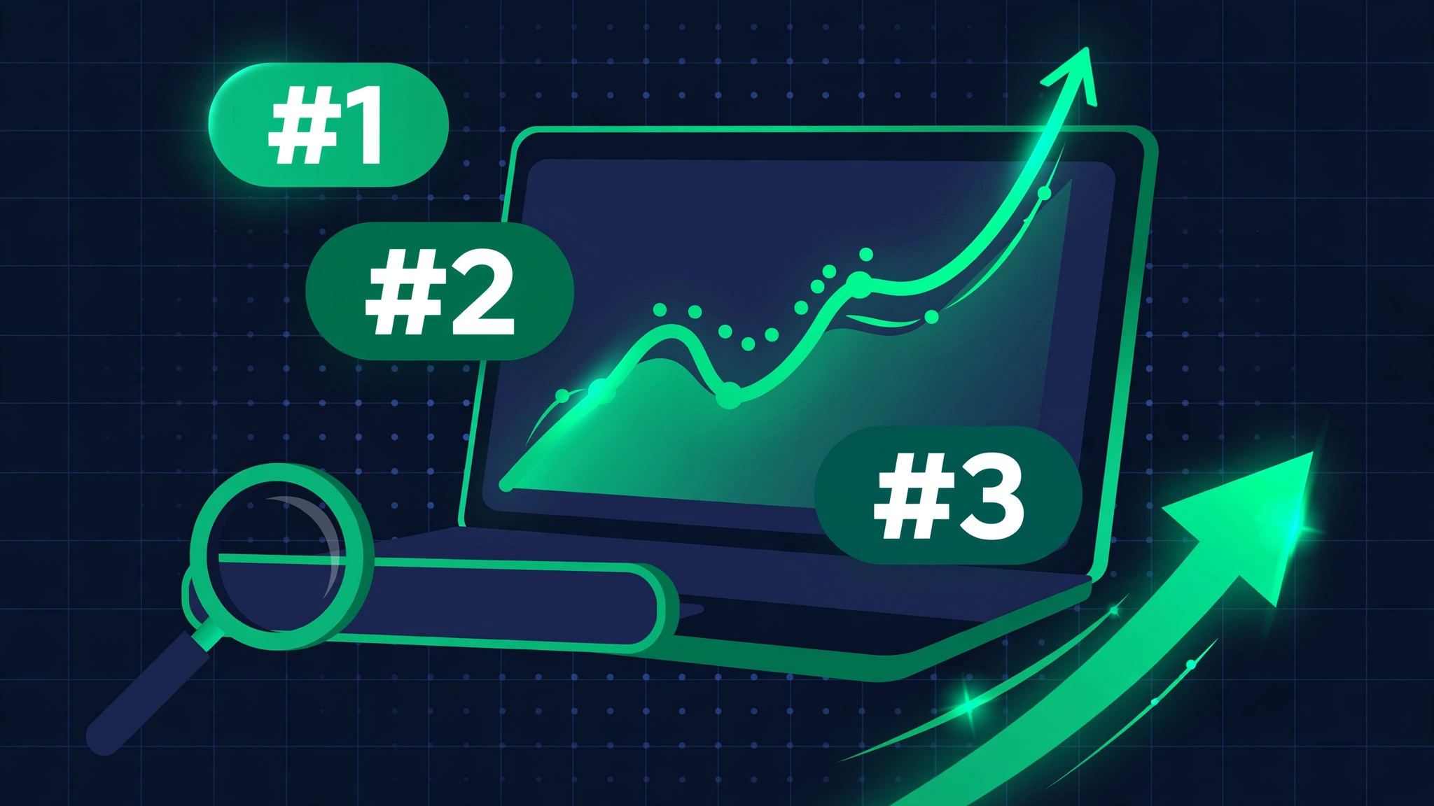 Free keyword rank checker dashboard showing a website climbing to position 1 on Google