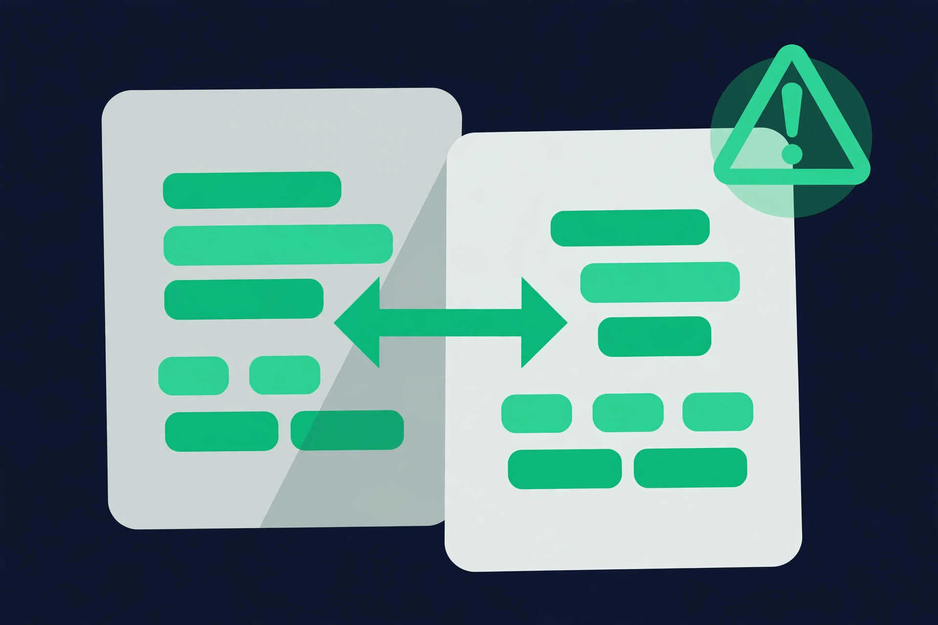 Overlapping documents illustration representing duplicate content checks