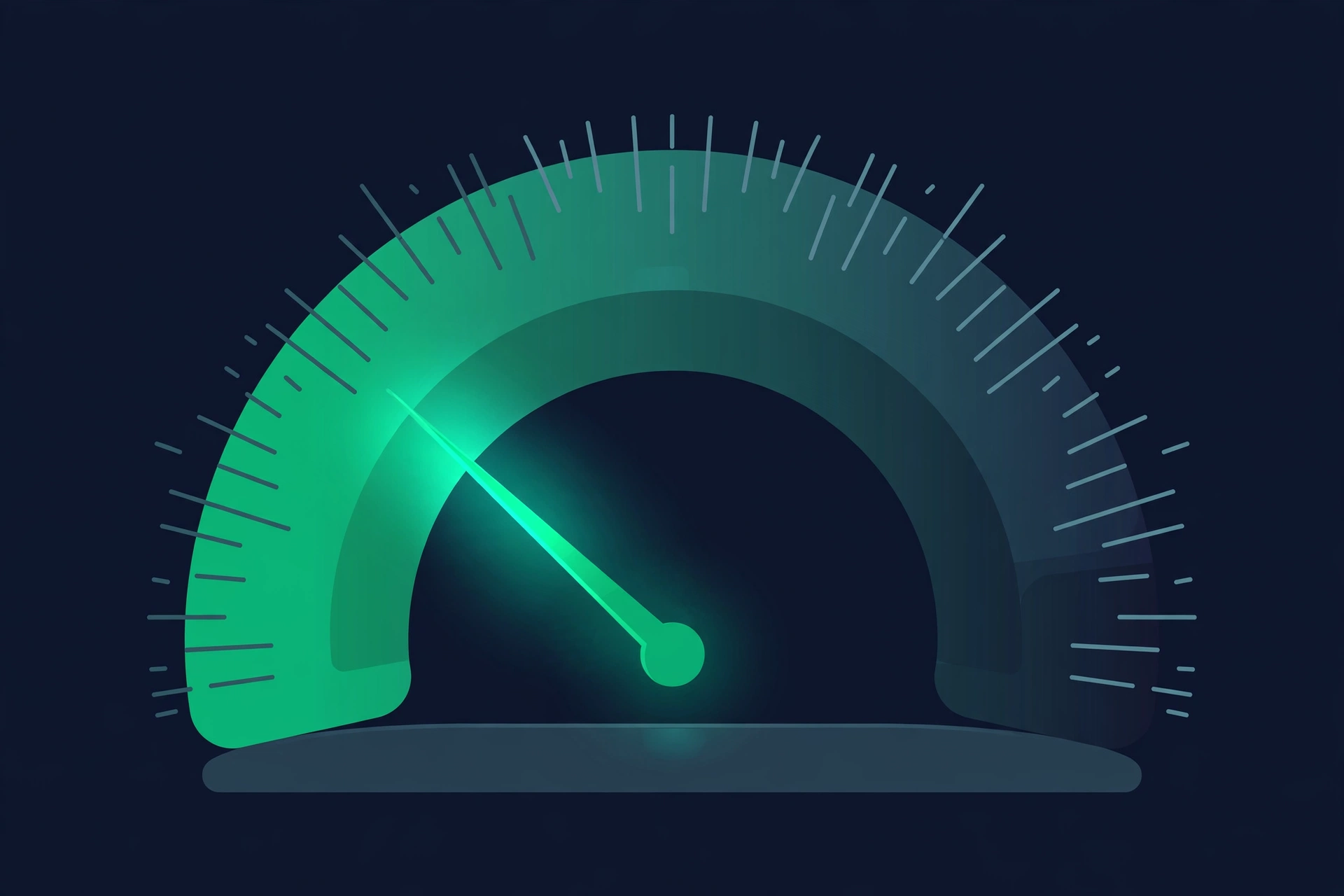 Difficulty gauge showing a 0 to 100 keyword difficulty score with emerald zones on dark slate