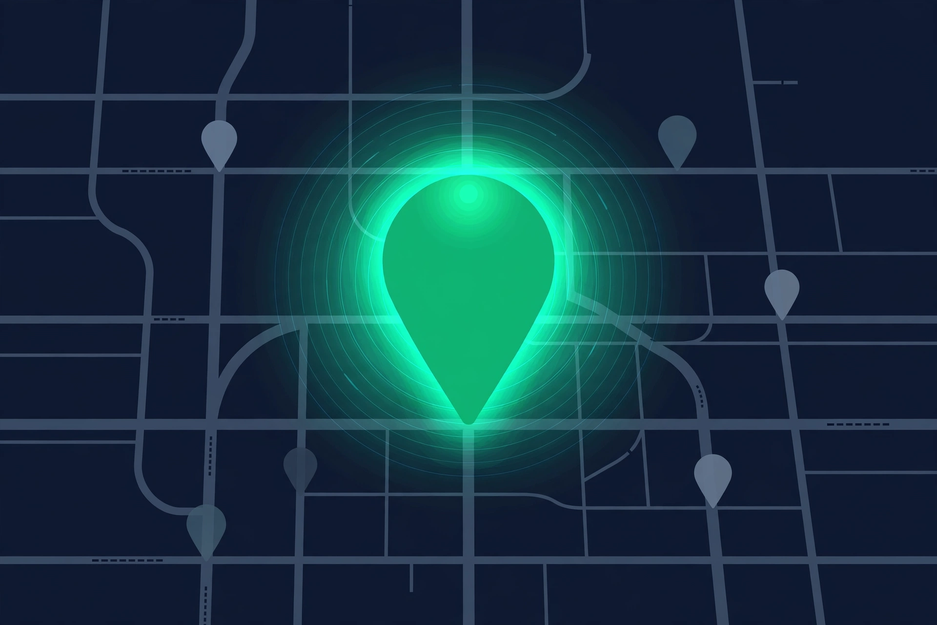 Map with a glowing location pin representing local SEO ranking difficulty