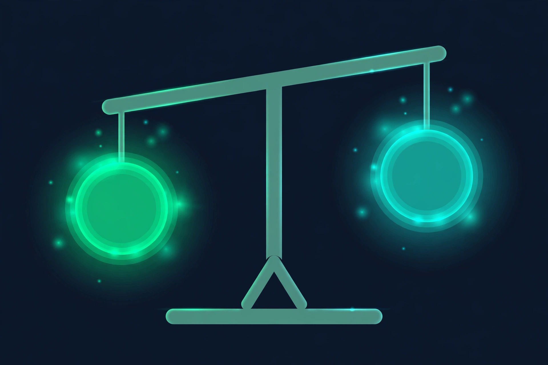Balance scale weighing search volume against keyword difficulty
